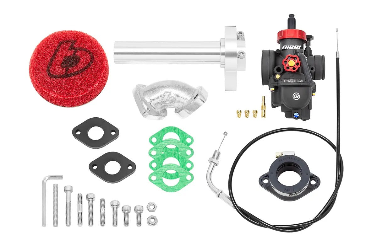 TB Parts Carb Kit, Nibbi 26, Silver Billet Throttle - TTR110